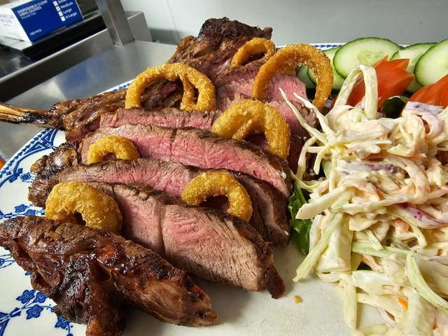 Large bone-in steak